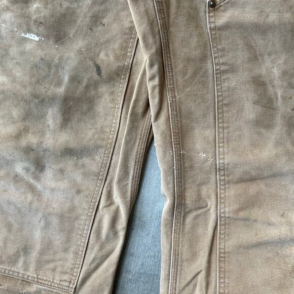 Vintage Y2K Carhartt brown double knee work wear carpenter pants - Picture 4 of 10